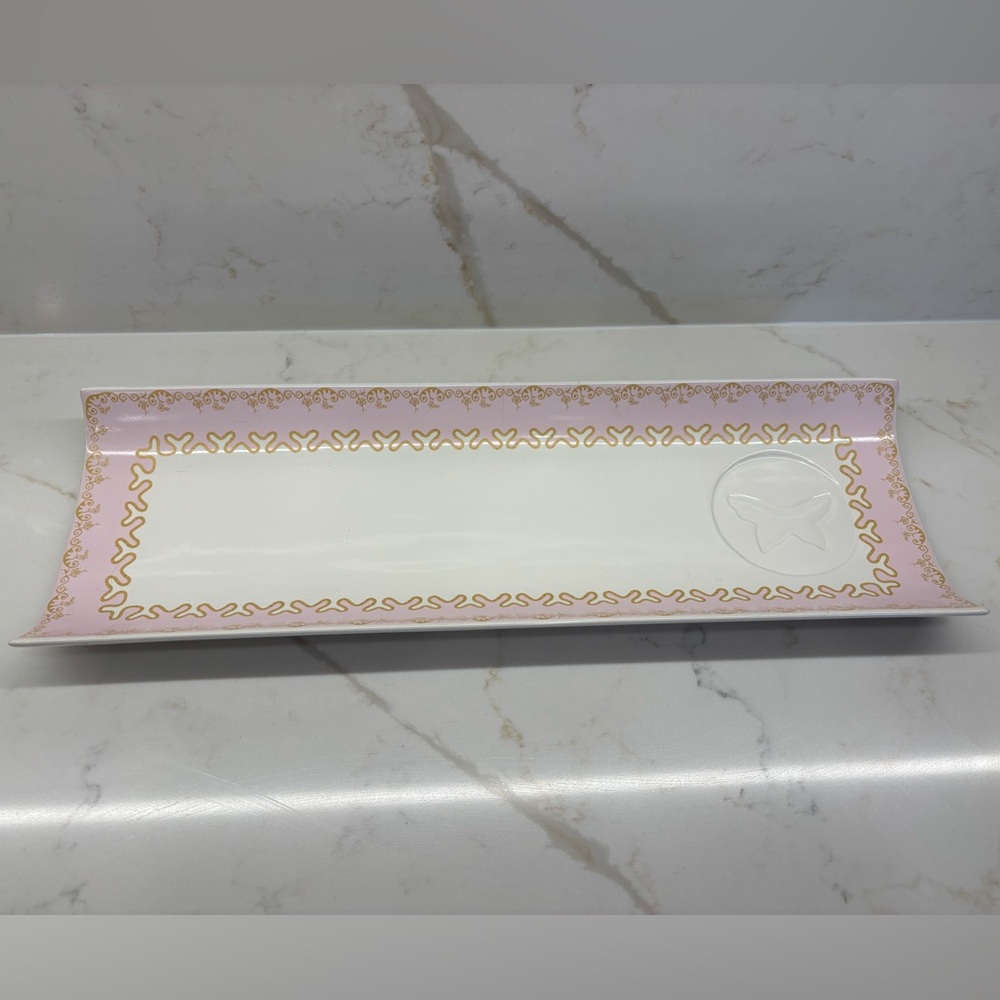 Royal Doulton My Favourite Things Zandra Rhodes Pink Gold ButterflyTray